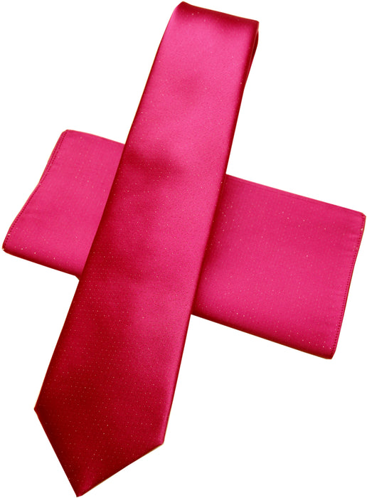 ネクタイ 本繻子　フューシャピンク