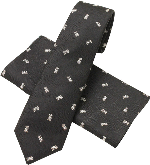 ネクタイ 馬（ナイト）黒